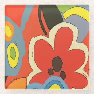 Hawaii Flowers  Glass Coaster