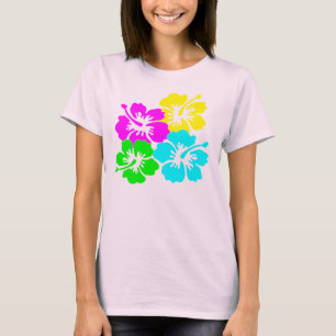 Hawaii Flowers T-Shirt Colourful Hawaiian Flowers
