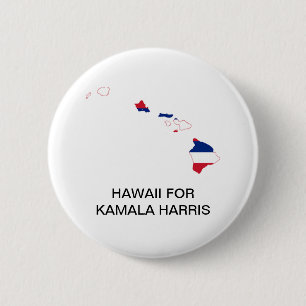 HAWAII for Kamala Harris 2024 Button
