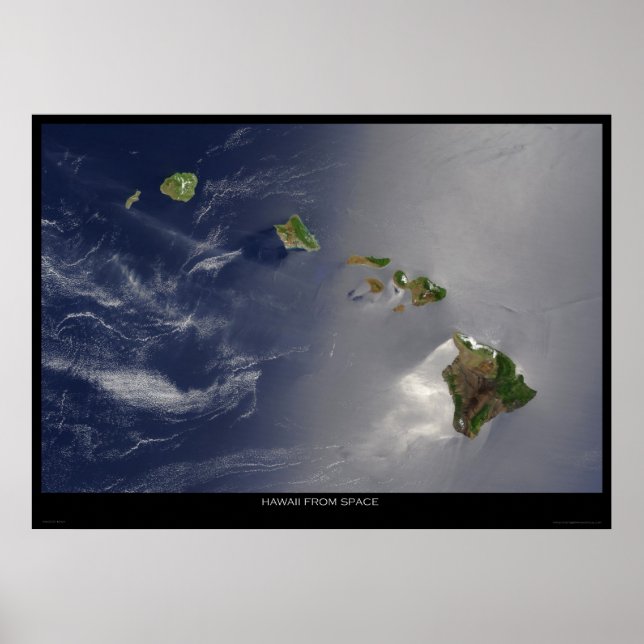 Hawaii From Space Poster (Front)