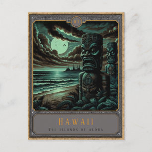 Hawaii Gothic Art Postcard