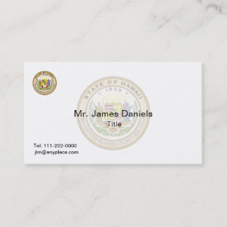 Hawaii Great Seal Business Card