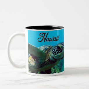 Hawaii Green Sea Turtle Two-Tone Coffee Mug