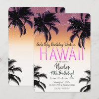 Hawaii Hawaiian Island Summer Girls Birthday Party