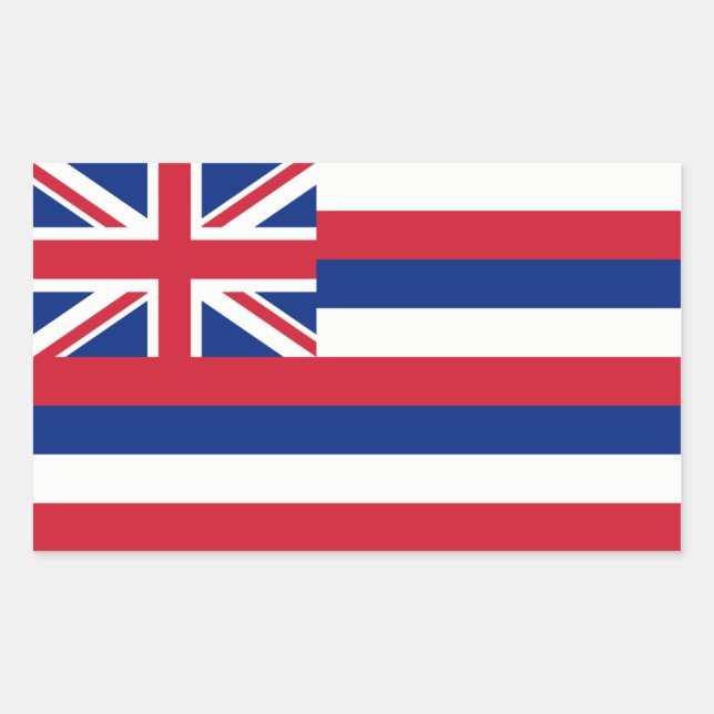 Hawaii/Hawaiian State Flag, United States Sticker (Front)