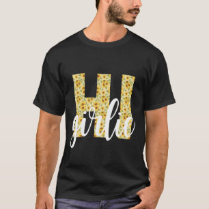 Hawaii HI Girl Preppy State Pride Simply Sunflower T-Shirt