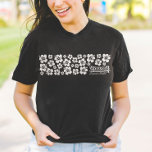 Hawaii Hibiscus Tropical Summer Beach Vacation T-Shirt<br><div class="desc">Indulge in the essence of island paradise with this Hawaii Hibiscus Summer Beach shirt. Featuring a captivating silhouette pattern of vibrant hibiscuses and a sleek surfboard, it's the epitome of tropical chic. Embrace your inner beach lover with the "Hawaii, Tropical Addict" text, capturing the spirit of endless summers. Crafted from...</div>