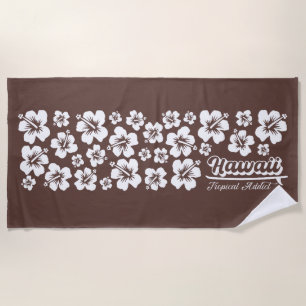 Hawaii Hibiscus Tropical Summer Beach Vacation Towel