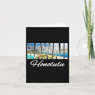 Hawaii Honolulu Tee Beach Hawaiian Island Card
