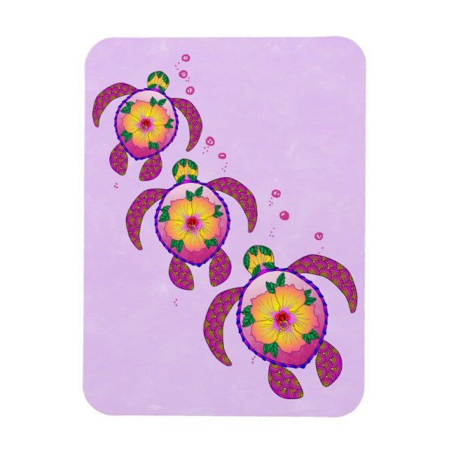 Hawaii Honu Sea Turtles Magnet (Vertical)