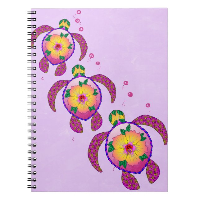 Hawaii Honu Sea Turtles Notebook (Front)