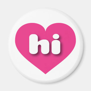 Hawaii hot pink heart - I love hi Magnet