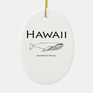 Hawaii Humpback Whale Ceramic Ornament