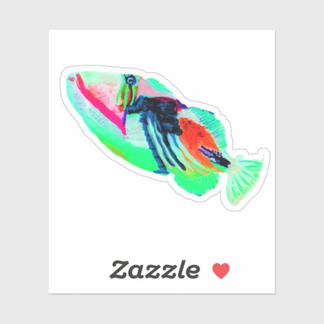 Hawaii Humu Humu Poisson Sous Sticker Mer (Feuille)