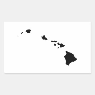 Hawaii in Black and White Sticker