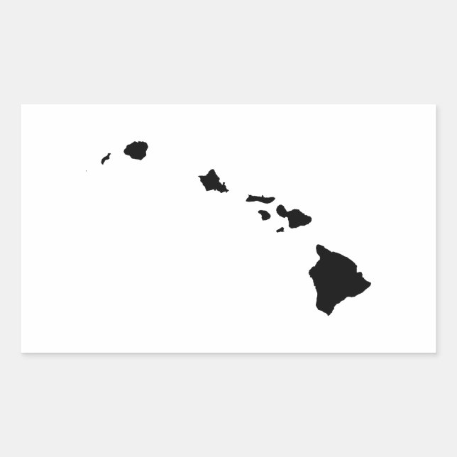 Hawaii in Black and White Sticker (Front)