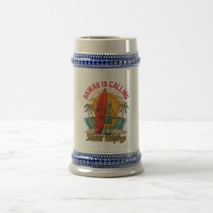 Hawaii Is Calling Maui Surfing Island Vibes Beer Stein