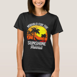 Hawaii island of sun beach waves and palm trees 6 T-Shirt