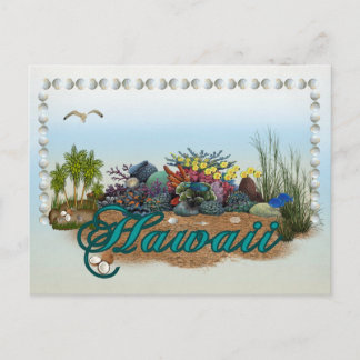 Hawaii island postcard