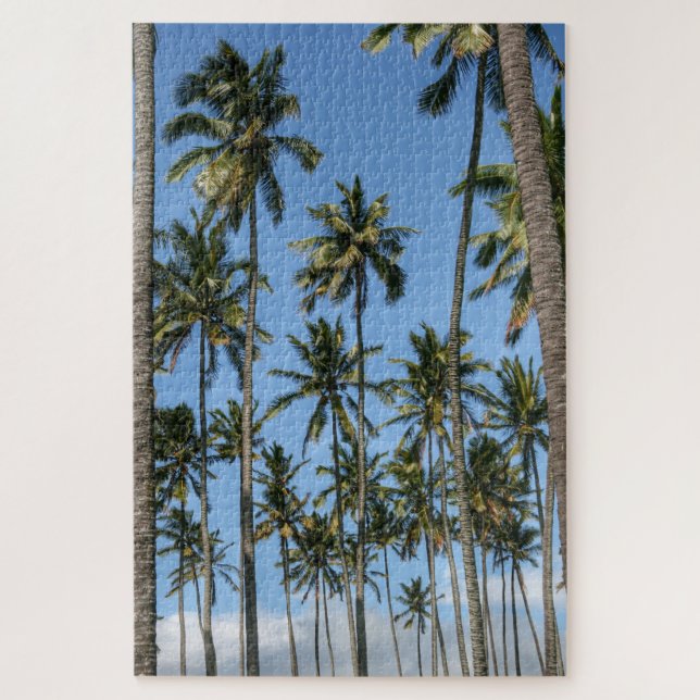 Hawaii Island Travel Exotic Beach Palm Trees Jigsaw Puzzle (Vertical)