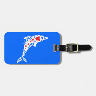 Hawaii Islands Dolphin Luggage Tag