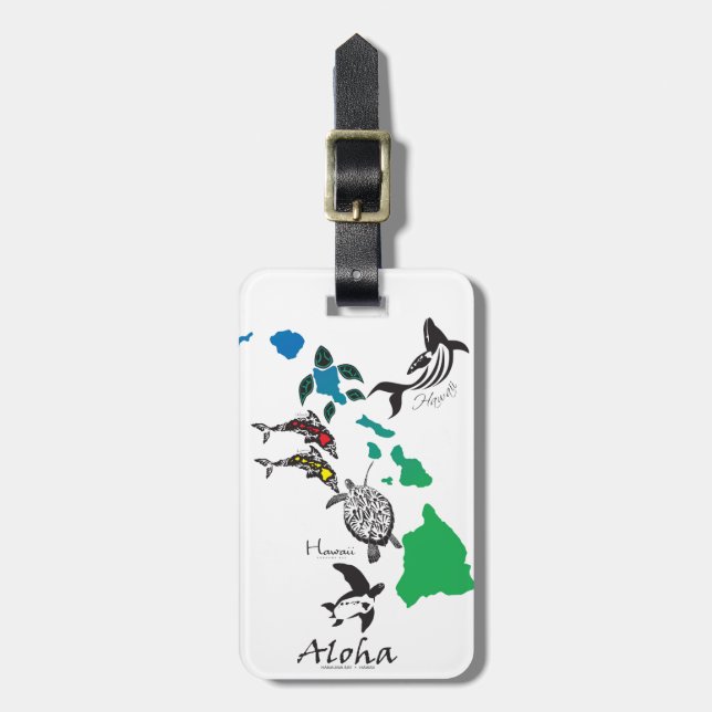 Hawaii  Islands Luggage Tag (Front Vertical)