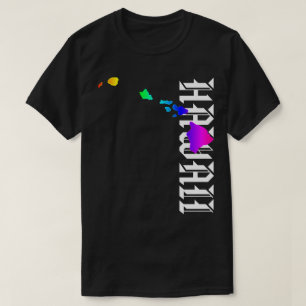 HAWAII ISLANDS NEON RAINBOW T-Shirt