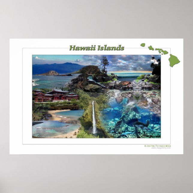Hawaii Islands Poster (Front)
