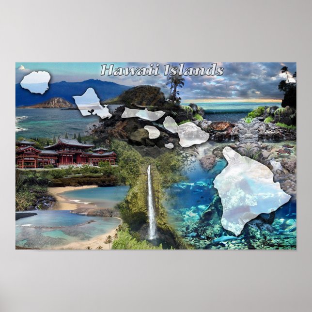 Hawaii Islands Poster (Front)