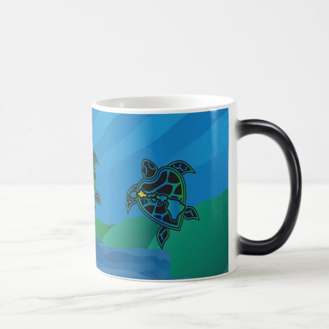 Hawaii Islands Turtle Magic Mug (Right)