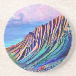 Hawaii Kalalau Valley Kitchen Coaster