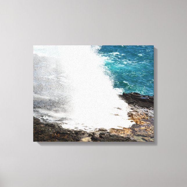 Hawaii Kauai Spouting Horn Canvas Print (Front)