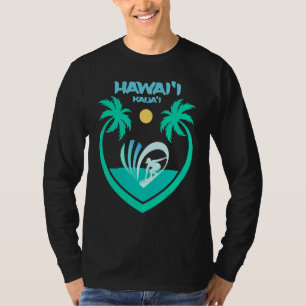 Hawaii Kauai Surf Beach Palms Aloha Oahu USA Souve T-Shirt