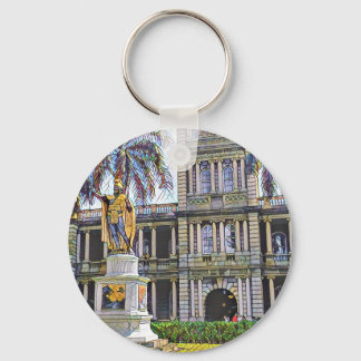 Hawaii King Kamehameha Modern Keychain