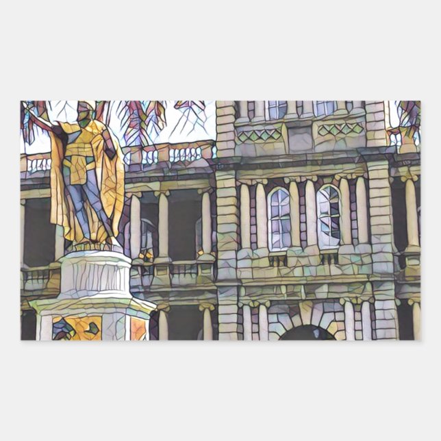 Hawaii King Kamehameha Modern Sticker (Front)