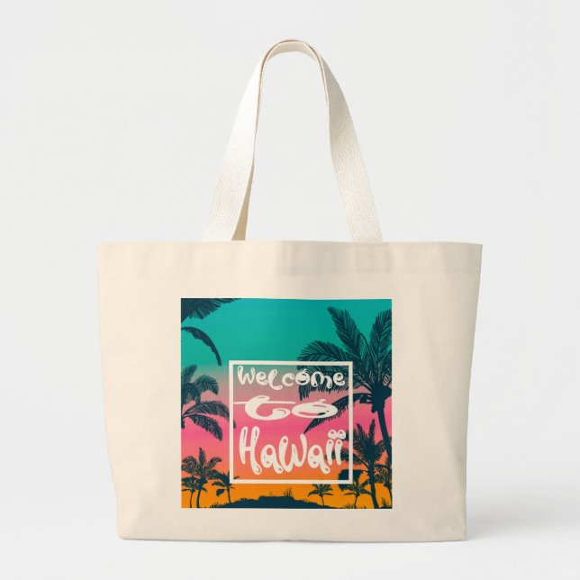 Hawaii Large Tote Bag (Front)