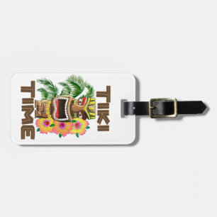 Hawaii Luau Tiki Time Luggage Tag