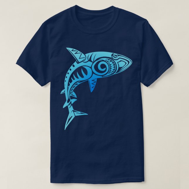 Hawaii Mano Tribal Shark T-Shirt (Design Front)