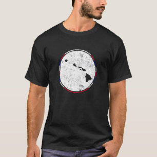 Hawaii Map Hi Flag Vintage Proud Hawaiian T-Shirt