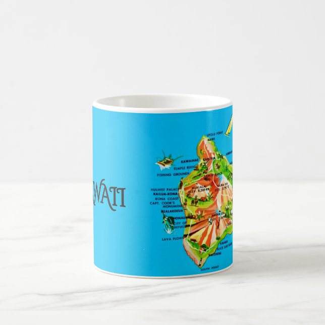 Hawaii Map Mug (Center)