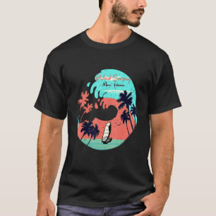 Hawaii Maui Beach Wind Surfing Retro Wave Summer F T-Shirt