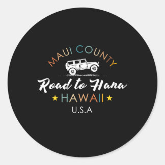Hawaii Maui Road To Hana Hawaiian Classic Round Sticker
