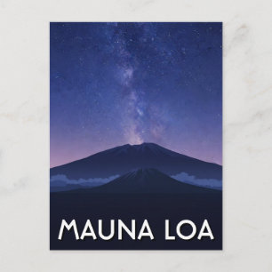 Hawaii Mauna Loa Travel Postcard