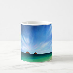 Hawaii Mokulua Islands Ocean Art Mug