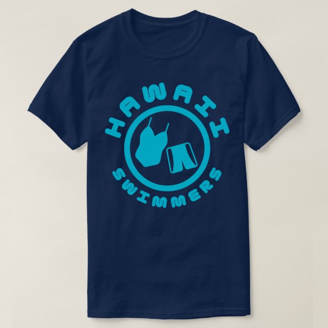 Hawaii nageurs bleu clair TShirt (Design devant)