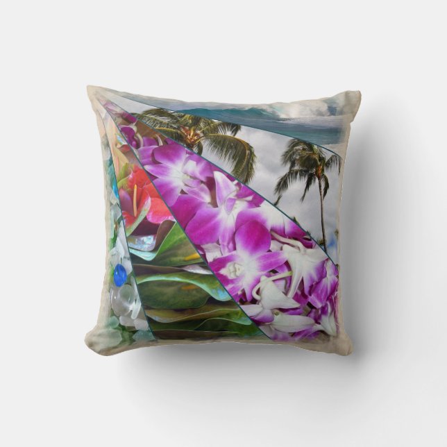 Hawai'i No Ka Oi Throw Pillow (Front)