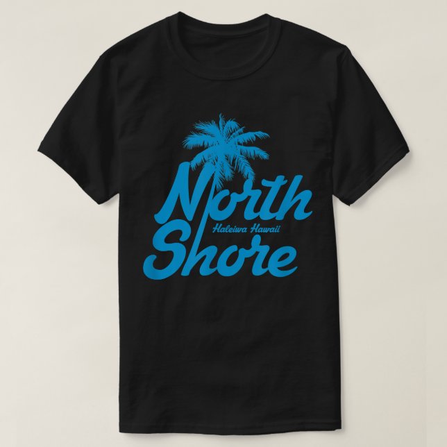 Hawaii North Shore Haleiwa Hawaii Palm Tree  T-Shirt (Design Front)