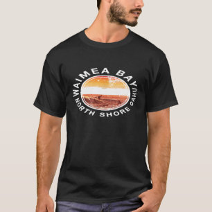 Hawaii North Shore Oahu Waimea Bay Retro Surfing T-Shirt