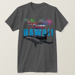 HAWAII NYE POLYNESIAN TRIBAL HUMPBACK FIREWORKS T-Shirt