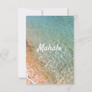 Hawaii Ocean Aloha Heart Sticker Napkins Thank You Card